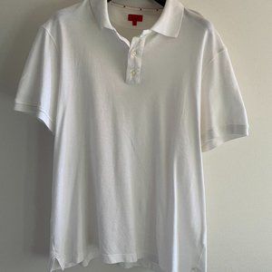 Men's white Isaia polo shirt XL